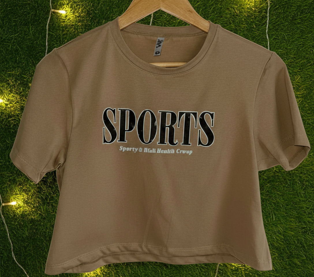 Camiseta ombliguera de manga corta para mujer